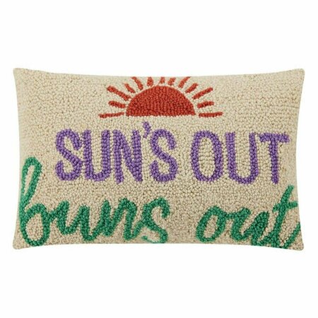 PUESTA EN ESCENA 12 x 18 in. Suns Out Buns Out Hook Pillow PU3678898